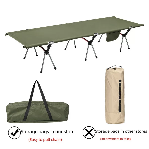 Outdoor Lightweight Portable Camping Folding Bed, Military Cot, Nap Bed, Office Simple Bed, in Stock
