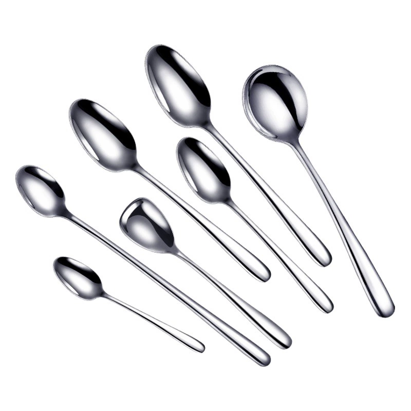 Толстая элегантная ложка 304 из нержавеющей стали утолщение ложки для еды и питья Суп Западная ложка для столовой посуды