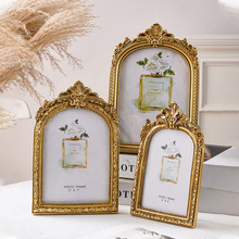 欧式复古金色拱形花边装饰照片框 婚庆相框 用于照片展示家居装饰