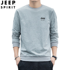 人気の JEEP SPIRIT 春秋ラウンドネックスウェットシャツメンズカジュアルルーズ大きいサイズ長袖 Tシャツトップス 6501 新しいスタイル
