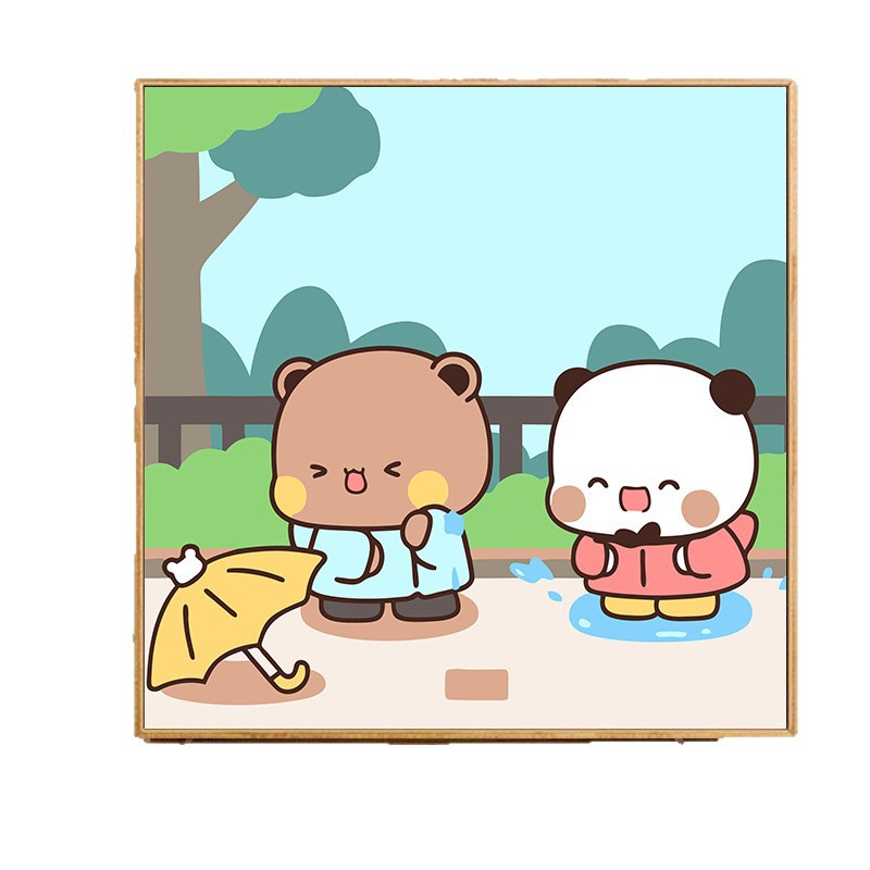 DIY Cartoon Digital Oil Painting Cartoon Handmade Painting Stress Relief Decorative Painting Ornaments Wholesale Eco-Friendly Materials