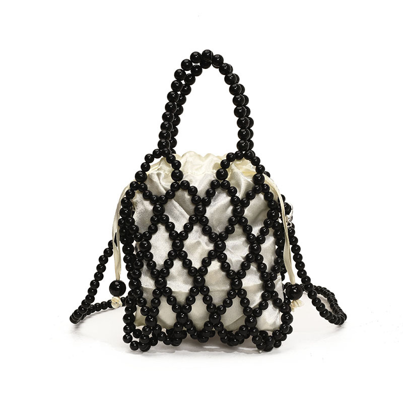 Bolso de moda coreano 2025 primavera y verano nuevo bolso femenino diseño de nicho bolso de hombro estilo occidental bolso de mensajero con cuentas marea