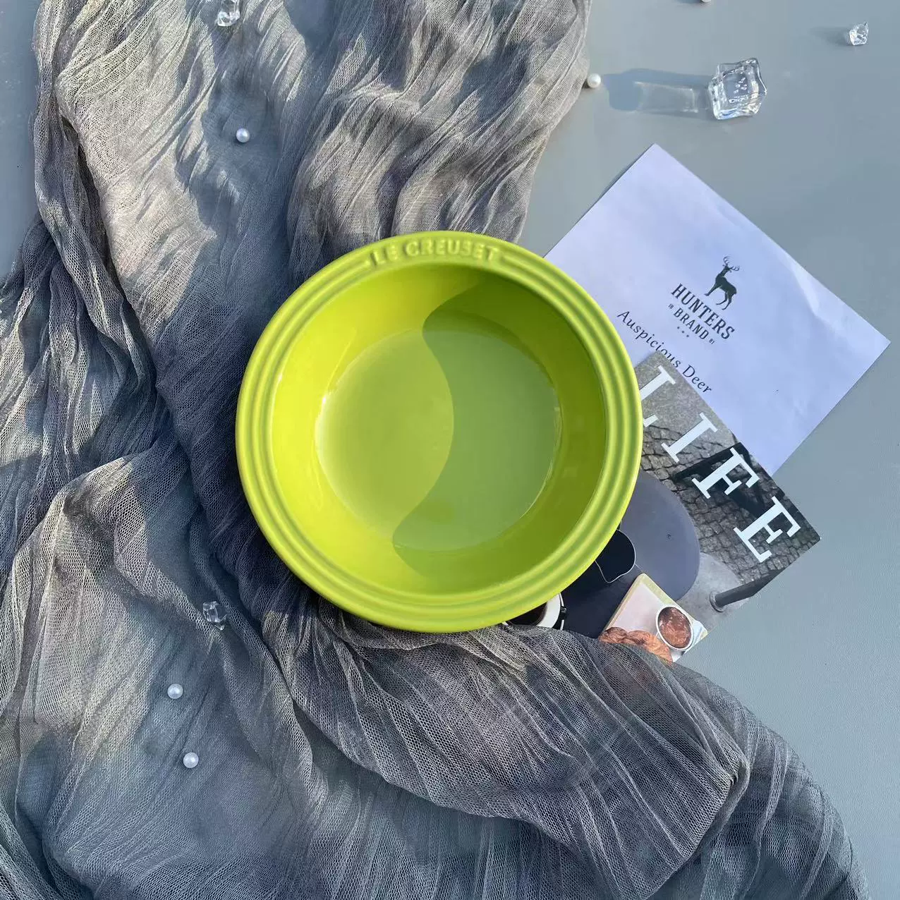 Керамическая посуда Le Creuset Cool Ceramics 15см сетевая тарелка-поднос глубокая круглая, подарочная коробка, вариации цвета