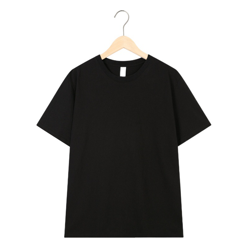 205G algodón de verano Camiseta de manga corta personalizada de los hombres de color sólido cuello redondo suelto más el tamaño de los hombres camiseta tocando fondo al por mayor