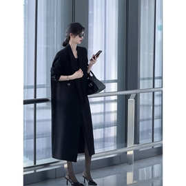 200斤大码女装西装外套女2026春秋新款胖mm宽松过膝长款西服2606