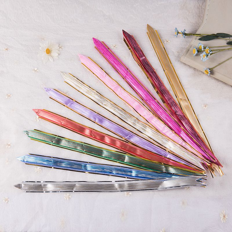 Transfronterizo envío gratuito medio 30 oro borde corteza patrón mano guirnalda flor regalo embalaje arco guirnalda cinta fabricante