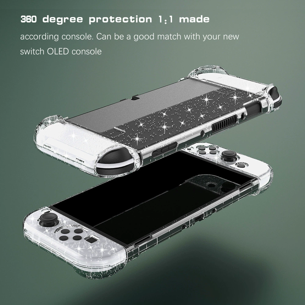 Защитный чехол для Nintendo Switch OLED, силиконовый чехол для Nintendo Switch OLED, прозрачный кристаллический корпус