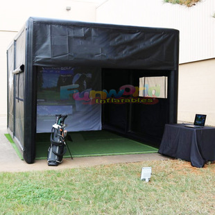 Cross-Border Outdoor Golf Simulator Projection Entertainment Inflatable Golf Hitting Cage Golf Simulator Tent