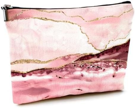 Bolsa de cosméticos JIT transfronteriza, patrón de mármol de color, bolsa de almacenamiento de viaje, impresión de imagen, entrega de una pieza