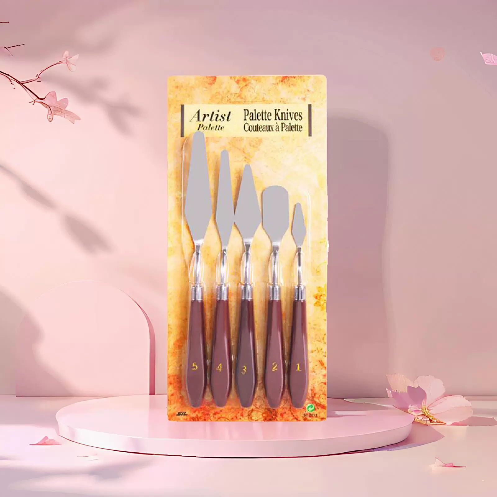 油画塑料刮刀颜料调色刀油画刀美术丙烯不锈钢木柄油画颜料专用