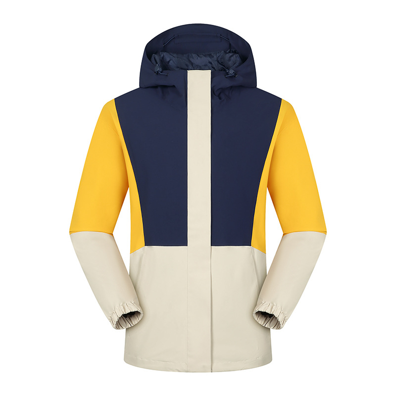 Marca de marea transfronteriza empalme color a prueba de viento impermeable chaqueta suelta de cuello de hombre chaqueta de trabajo chaqueta logo personalizado