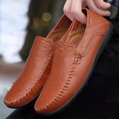 High-end leather shoes with anti-scuff treatment, 2024 new spring business casual loafers with beans