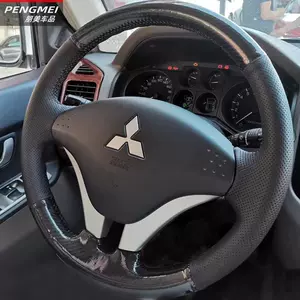 Suitable for Mitsubishi Pajero V93 Steering Wheel Cover Genuine Leather Hand-Stitched 11 Pajero V73 Special Handlebar Cover All-Inclusive