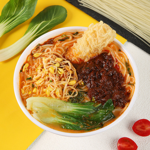 Domestic Manbao Full Fat Acid and Spicy Rice Noodles 310g Bagged Instant Noodle Soup for Quick Meal Night Snacks - 1 Box of 24 Bags