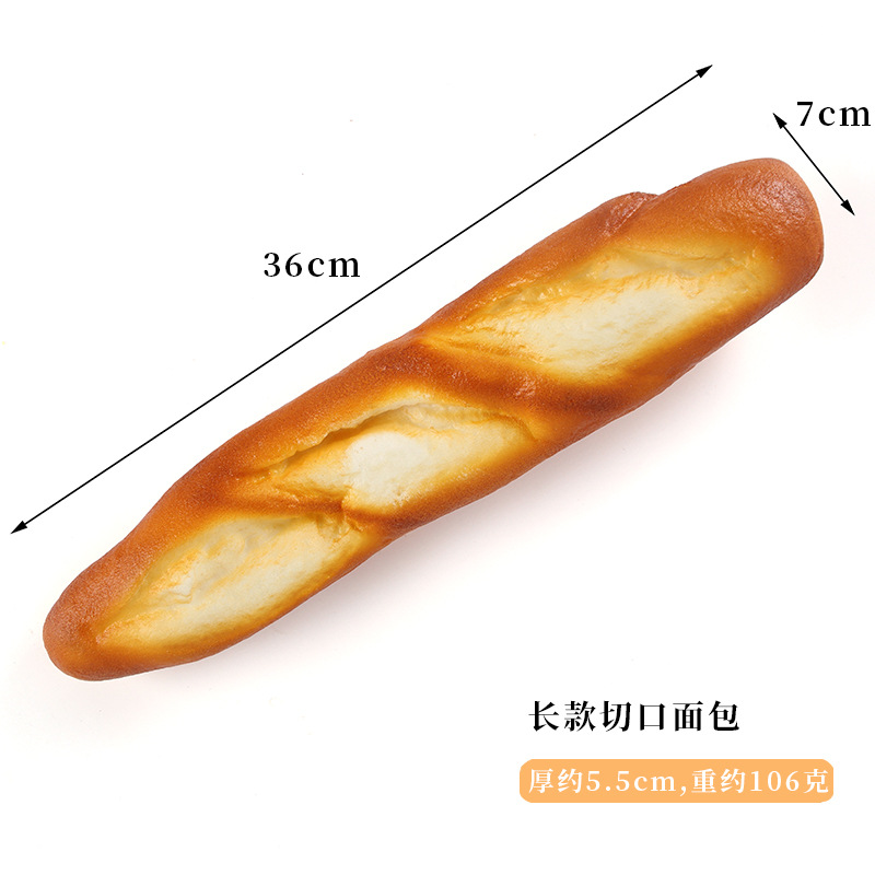 Entrega de una sola pieza PU falso pan decoración de la boda modelo de decoración de la habitación accesorios largo francés palo modelo de simulación de pan