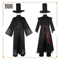 猎魔男团沙加男孩cosplay表演服装cos贝比秦宇神秘艾比黑色舞台服