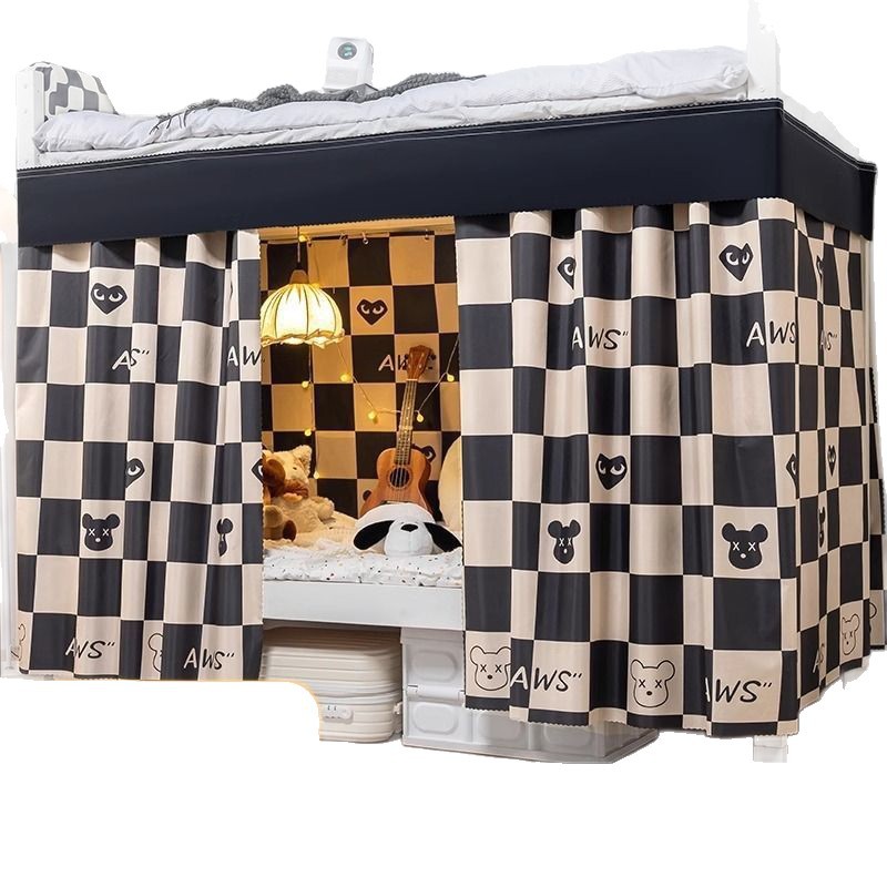 dormitorio de estudiantes universitarios cortina de cama de riel deslizante especial para dormitorios de hombres y mujeres cortina de sombra fuerte cortina de tela cortina de sombra