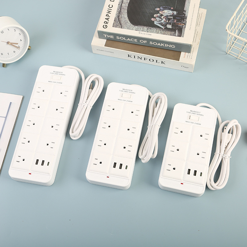 INCOALXUE智能多功能美式插板美孔美插南美插板中性盒子装带USB 2