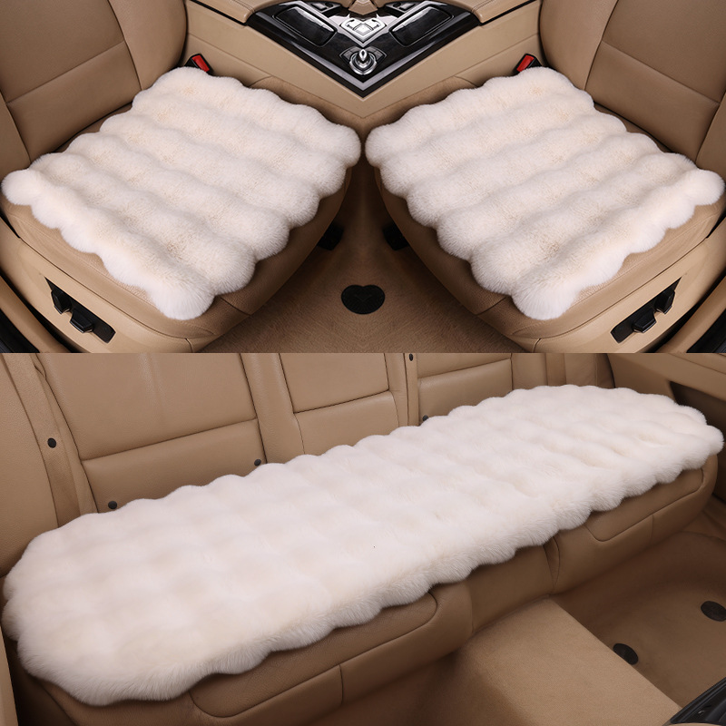 冬用の厚みのあるバブルぬいぐるみカーシートクッション、暖かく滑りにくく糸くずの出ない一体型シングルスクエアクッションシートクッションシートカバー|undefined