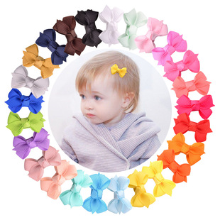 small size handmade thread with children's hairpin foreign trade new solid color 4cm baby clip accessories wholesale 4840