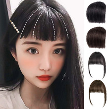 欧烁空气刘海假发女网红真发二次元漫画刘海齐留海眉上短刘海假发