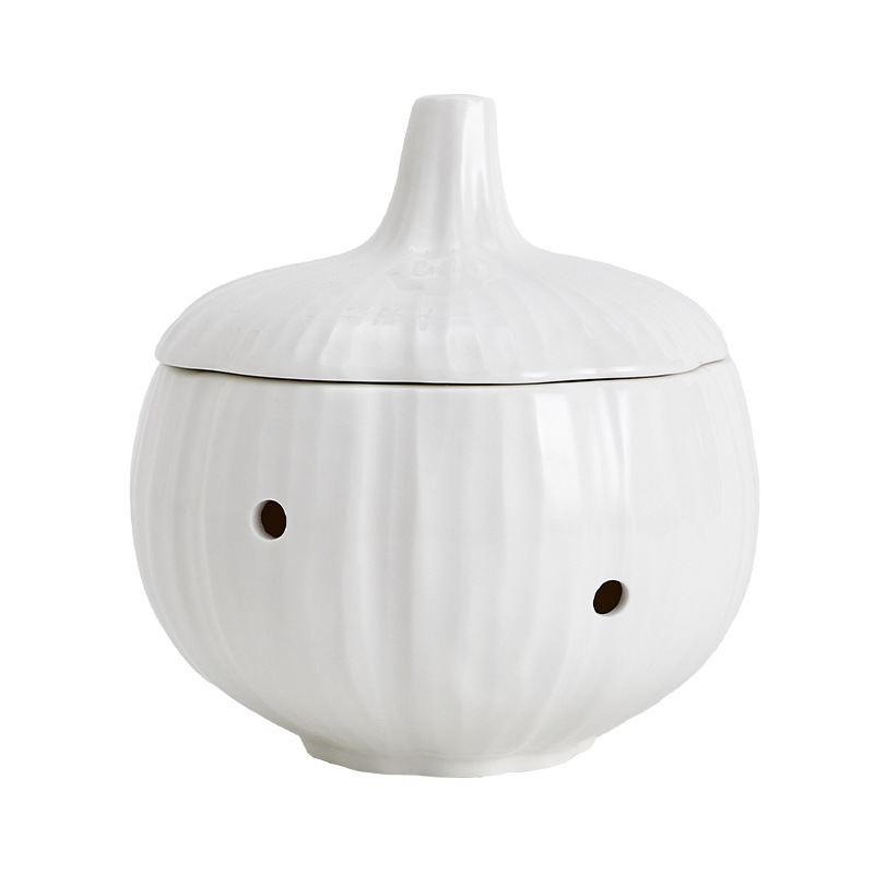 Nuevo tanque de almacenamiento de ajo hueco transfronterizo, cocina doméstica, a prueba de humedad y moho, tanque de almacenamiento de cabeza de ajo, tanque sellado de cerámica