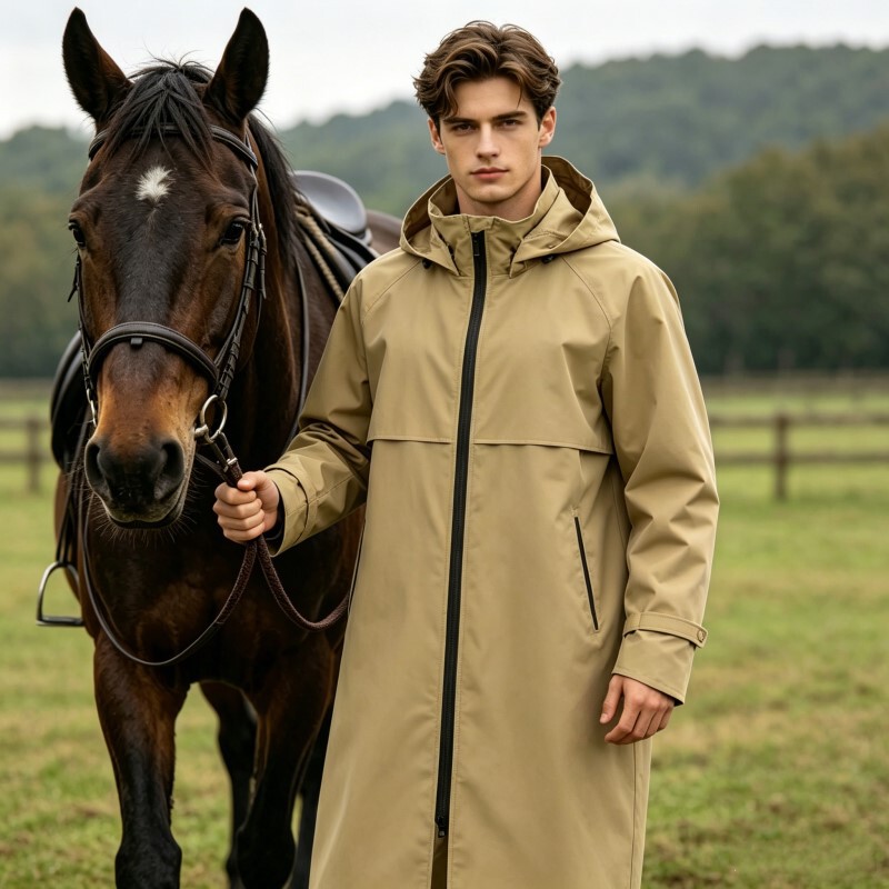 European and American Style Long Raincoat Jacket for Men and Women, Rainproof Hooded Windbreaker, Waterproof and Breathable Outdoor Commuting Poncho European and American Style Long Raincoat Jacket for Men and Women, Rainproof Hooded Windbreaker, Waterproof and Breathable Outdoor Commuting Poncho