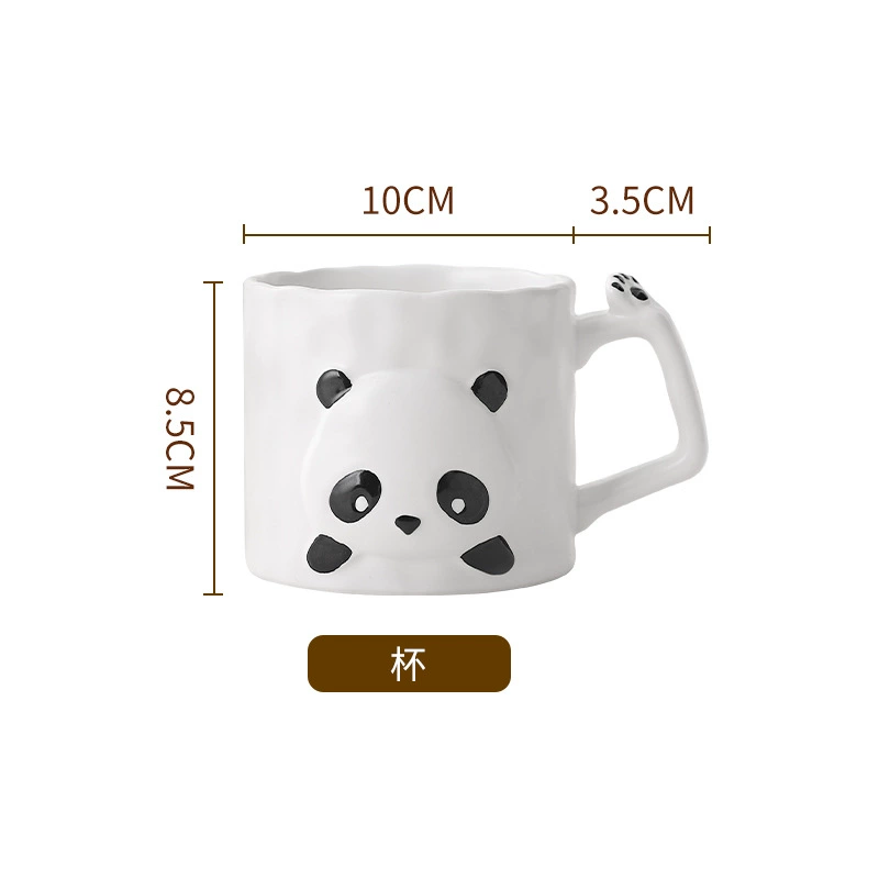 Cartoon ceramic tableware set, panda design, dinner plates and bowls for home