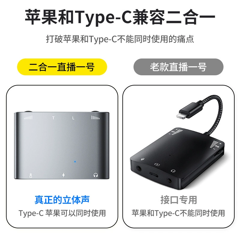 3C цифровой многопортовый адаптер Type-C + Lightning, две в одном, запись, сетевой картридер, адаптер для трансляций