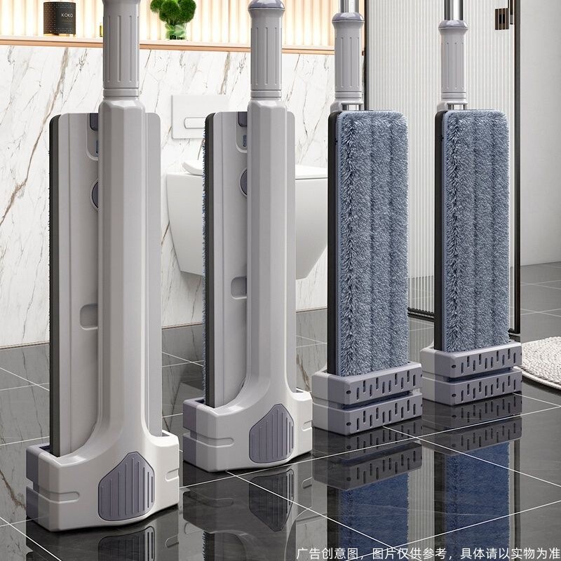 Hands-free flat mop for home use 45cm ultra-fine fiber mop cloth, one-step clean, dual-use for wet and dry mopping