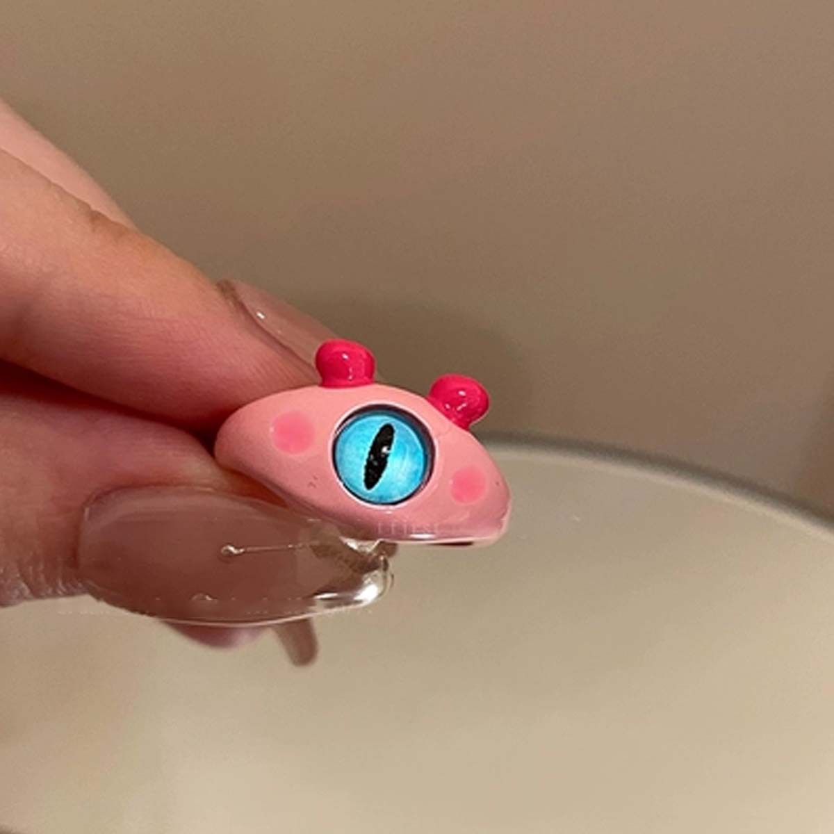 Cute Cat Monster Index Finger Ring For Women Versatile Trendy Design_voghion.com