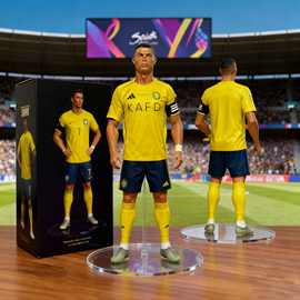 世界杯图片3D打印足球体育明星C罗模型手办树脂真人手办摆件现货