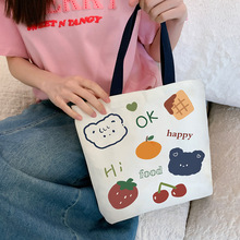 帆布包包女小号迷你手拎饭盒外出休闲装书上班通勤手提袋一件代发