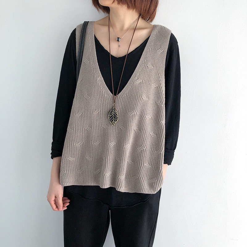 knitted autumn vest