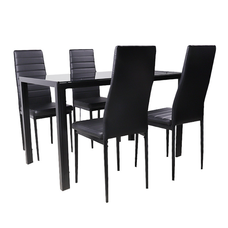 Mesa de comedor de vidrio exportada mesa de comedor de vidrio templado amazónico mesa de comedor casera silla simple mesa de negociación image 6