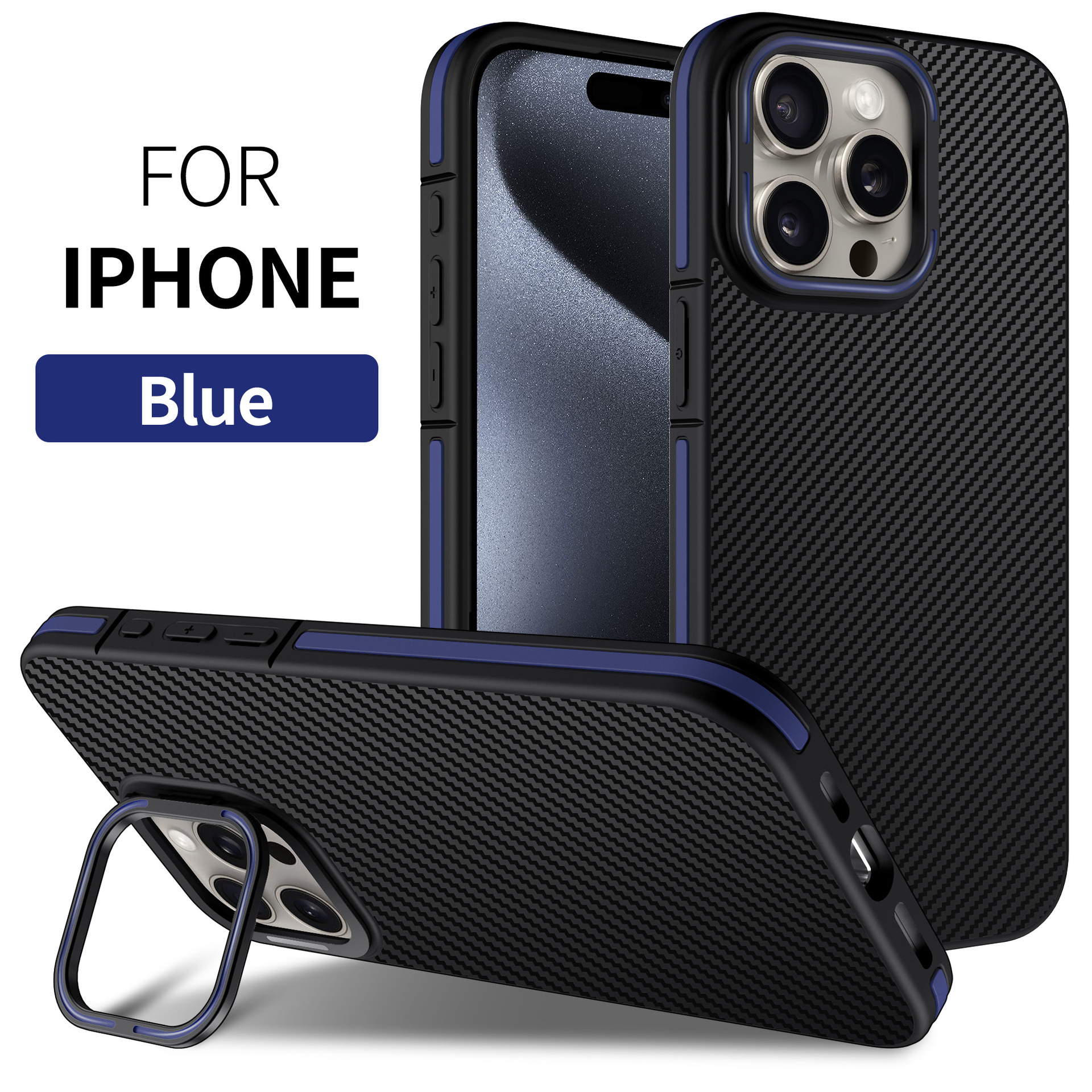 Carbon Fibre Phone Case With Metal Lens Bracket For Iphone 16 Pro Max_voghion.com