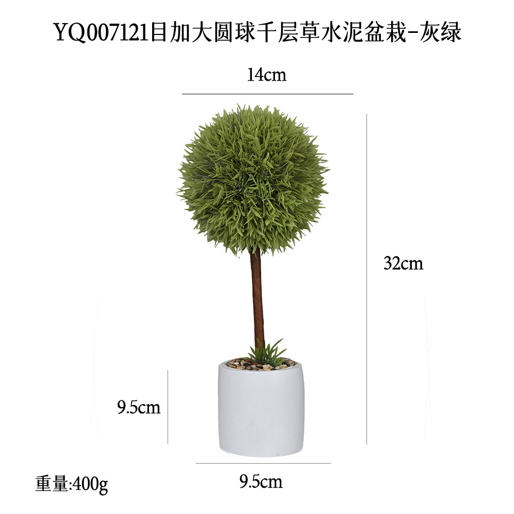 Más de 100 tipos de adornos de plantas con forma de bola redonda grande y combinaciones de plantas en maceta, populares en el comercio electrónico transfronterizo, adornos de plantas verdes para decoración del hogar, bonsáis artificiales.