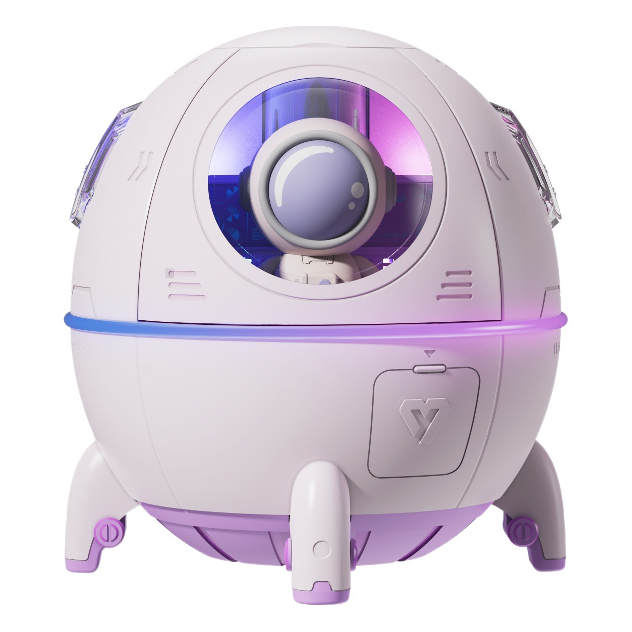 Astronauta humidificador colorido hogar dormitorio coche dormitorio escritorio pequeño humidificador portátil Mute luz de la noche