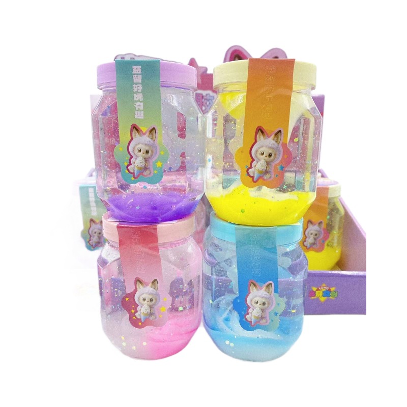 Nuevo pegamento espumante de alta permeabilidad, dibujos animados de barro de cristal, color brillante, alto valor de cara, cristal transparente, bricolaje, lote de barro de color DIY
