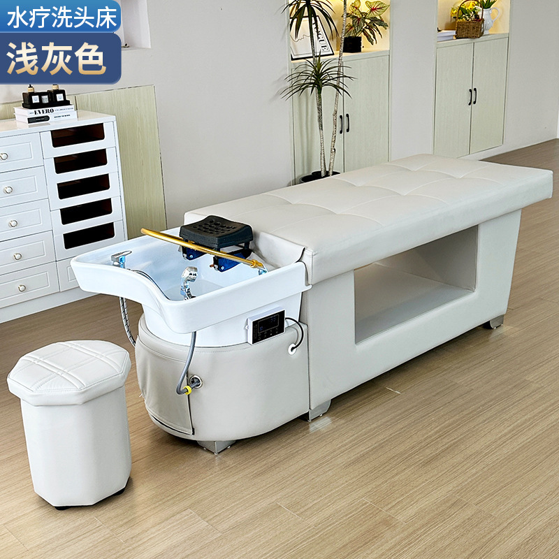 Cama de lavado de cabello, cama de tratamiento de cabeza, agua de circulación a temperatura constante, decocción medicinal de fumigación, almacenamiento, cama de curación del cabello, peluquería, salón de peluquería, cama de huéspedes