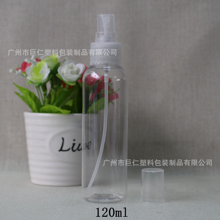 PET圆柱体塑料瓶 120ml透明喷雾瓶、环保儿童花露水瓶、液体包装