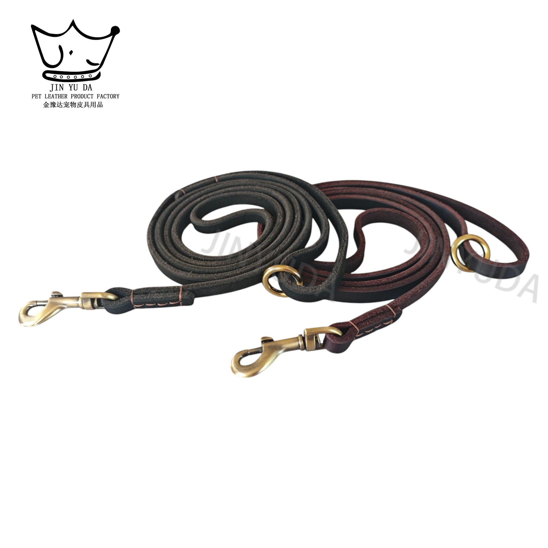 Pet leash pet leash dog leash dog leash walking dog leash dog leash genuine leather head layer cowhide full grain