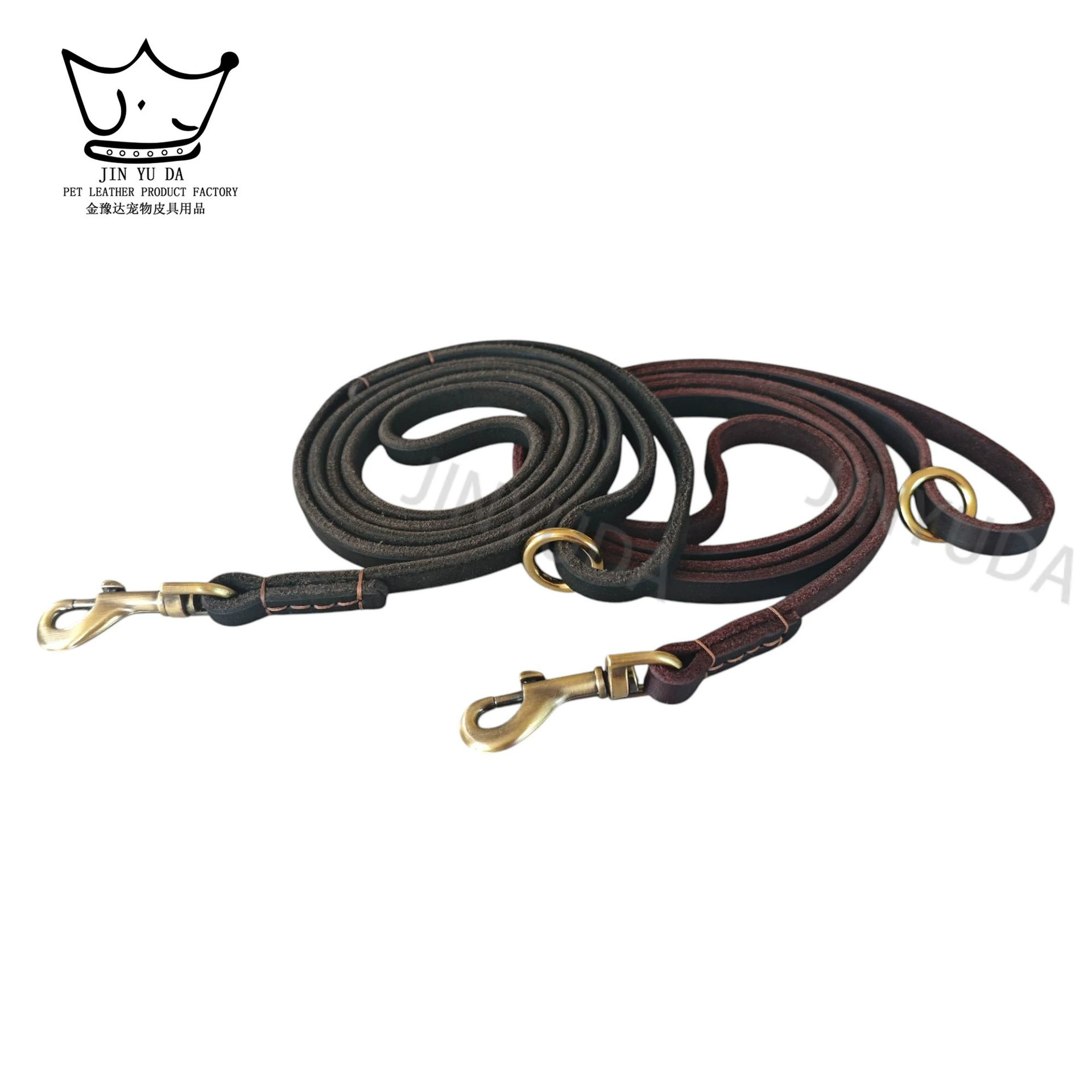 Pet leash pet leash dog leash dog leash walking dog leash dog leash genuine leather head layer cowhide full grain