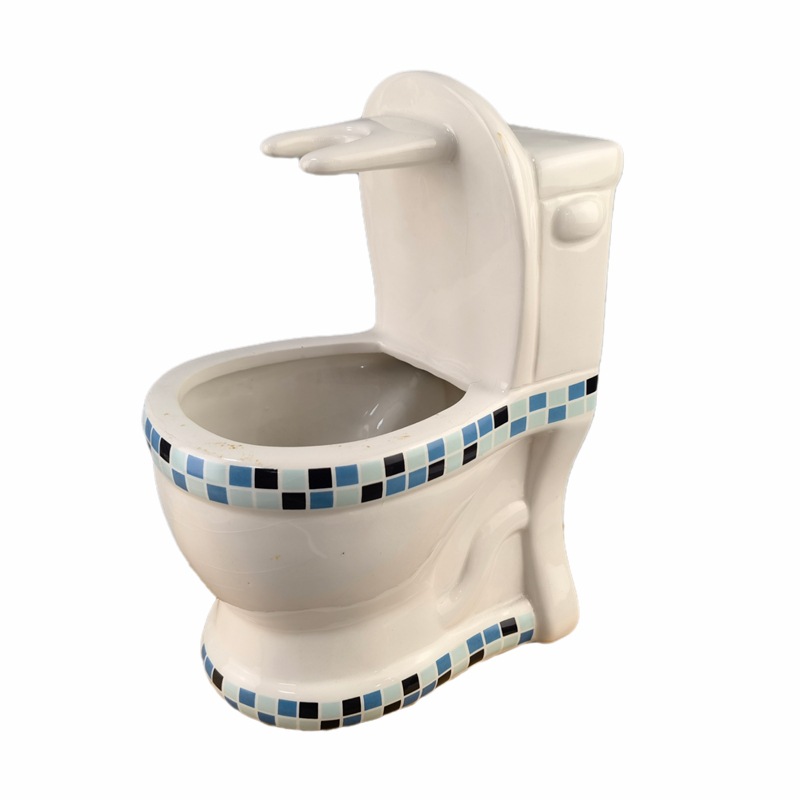 Baño de cerámica animal baño de cuatro piezas enjuague de vaso de baño marco de cepillo de inodoro porcelana blanca moderna simple