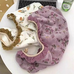 复古花朵珊瑚绒干发帽浴后擦头干发浴帽女吸水速干毛巾挂浴室专用