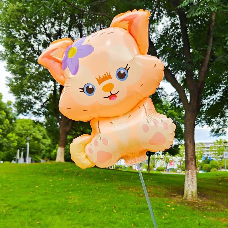 クリップバルーンアルミフィルムトレーラーハンドヘルドスティック子供用漫画バルーンホルダーストリートバルーンハンドヘルドストールネザーバルーン|undefined