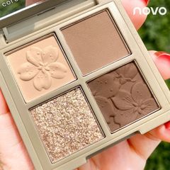 国産品のメークのNOVOアイシャドーの新型のアイシャドーの震える音の同じタイプの学生の化粧のアイシャドーの4色の女性のHOJO