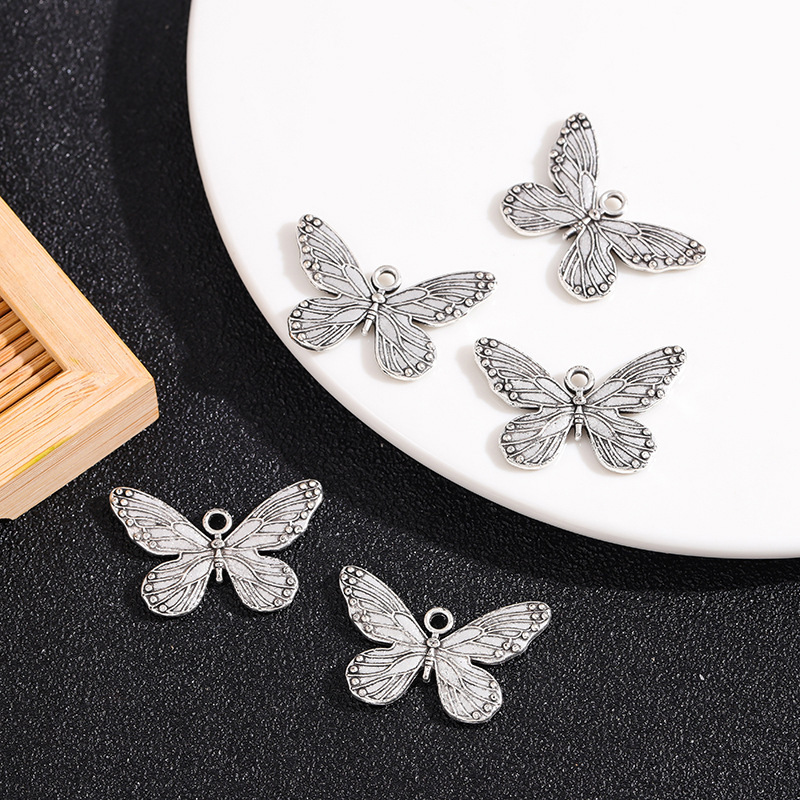 Vintage alloy butterfly leaf fish bone starfish love lock hollow creative earrings earrings necklace jewelry accessories
