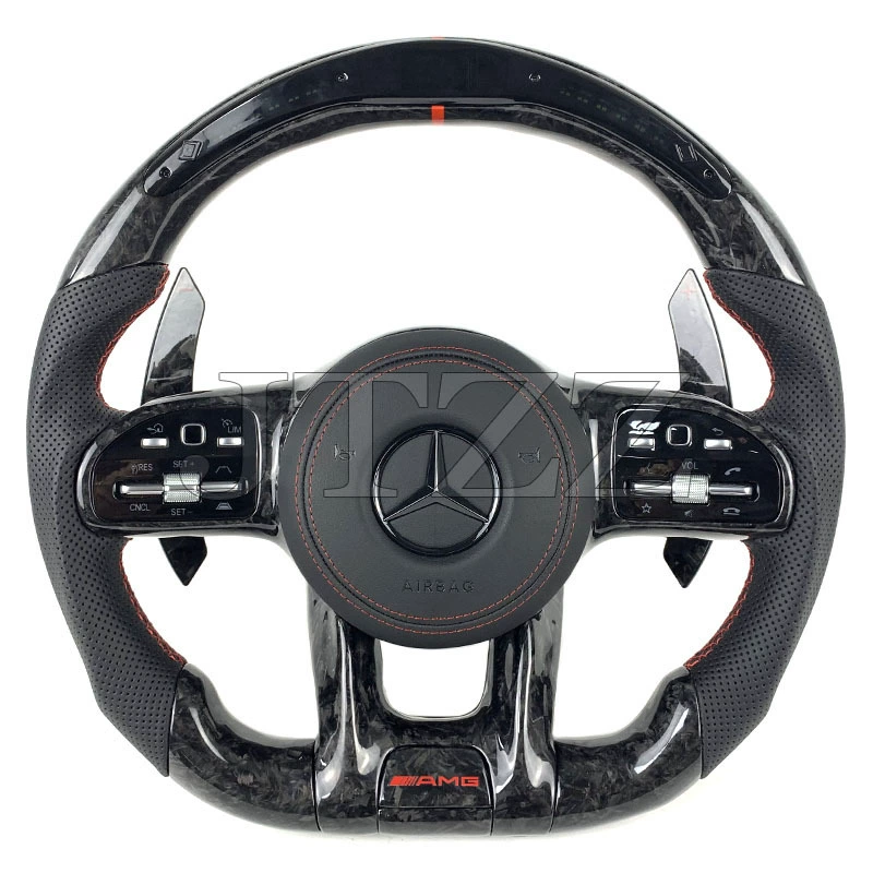 Подходит для Mercedes‑Benz AMG W205 W204, старые и новые, с LED и меховой отделкой, карбоновый руль