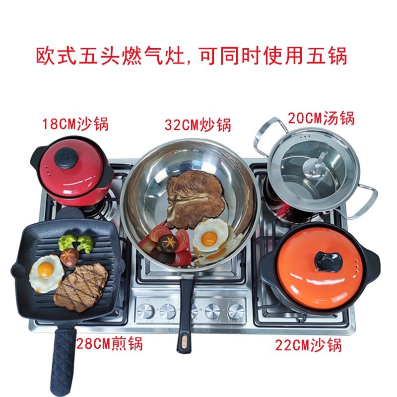 Comercio exterior cuatro cuatro ojos incrustados exportar estufas de gas domésticas estufas de gas estufas de acero incrustadas dos